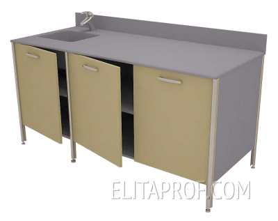 Стол с двойной мойкой медицинский СМЛ-4М